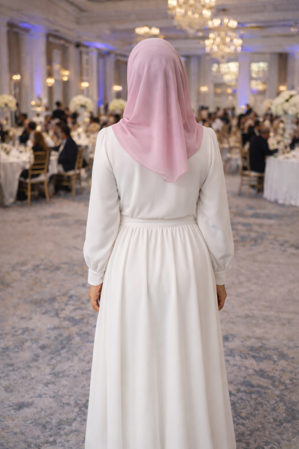 Orchid Haze Lightweight Rectangular Chiffon Scarf for Women – Sheer Wrap