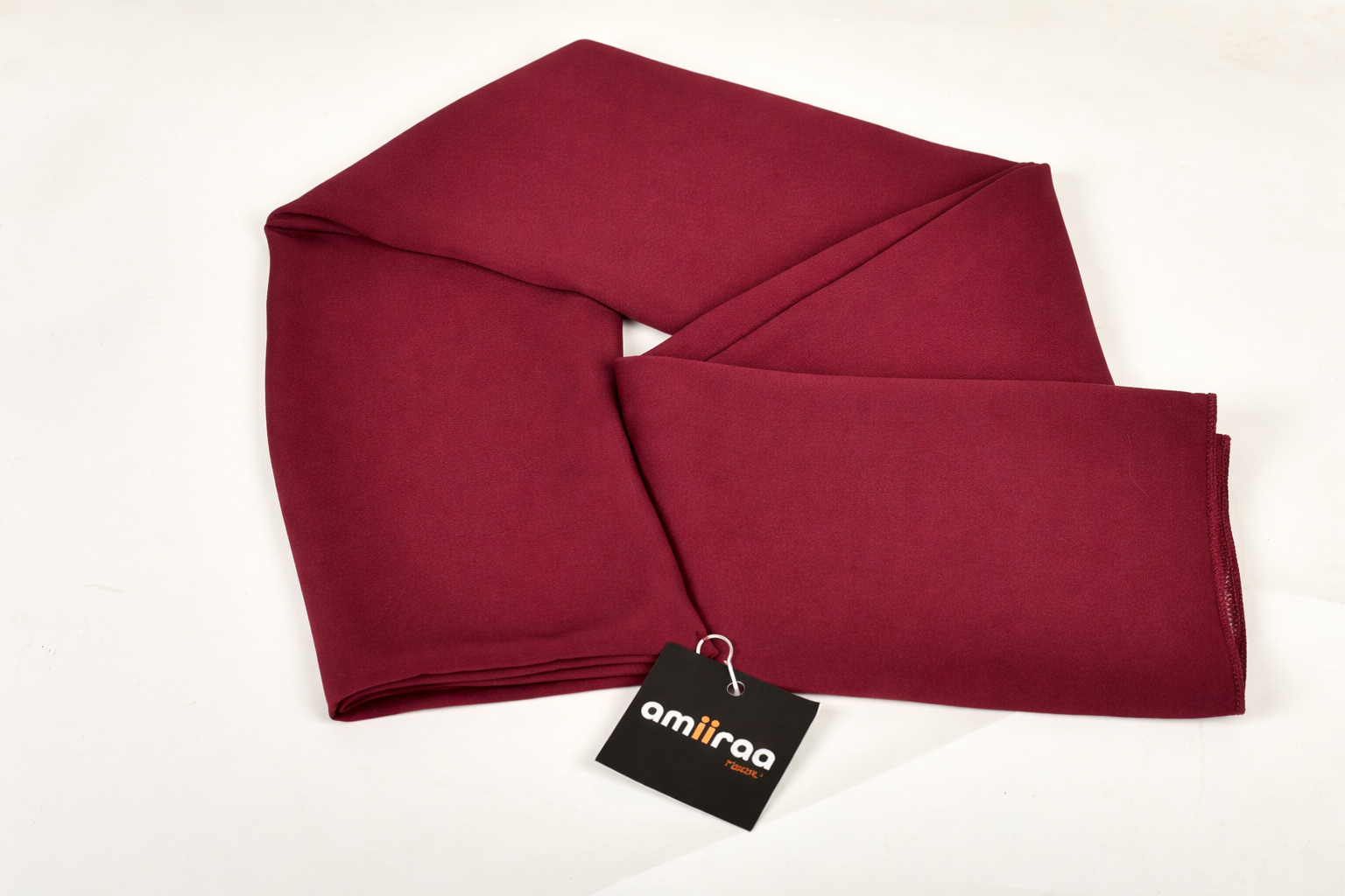 Oxblood Red Lightweight Rectangular Chiffon Scarf for Women – Sheer Wrap