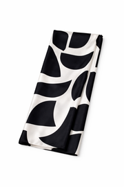 Pattern Tap Shoe Soft Rectangular Satin scarf for Women