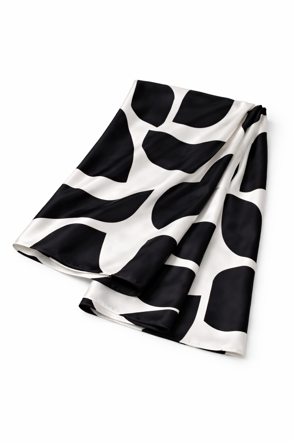 Pattern Tap Shoe Soft Rectangular Satin scarf for Women
