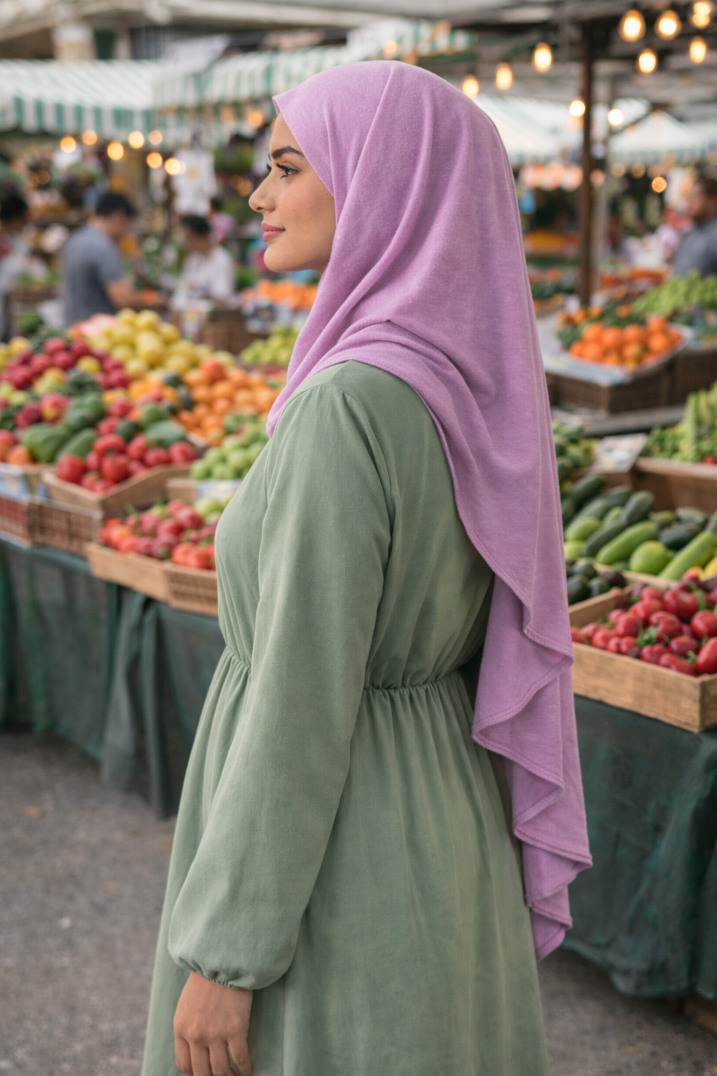 Regal Orchid Soft, stretchy cotton jersey scarf designed for comfortable everyday modest wear