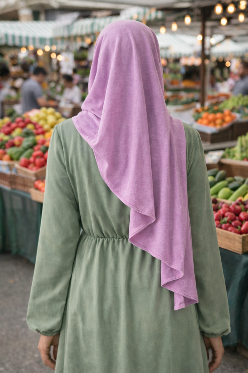 Regal Orchid Soft, stretchy cotton jersey scarf designed for comfortable everyday modest wear