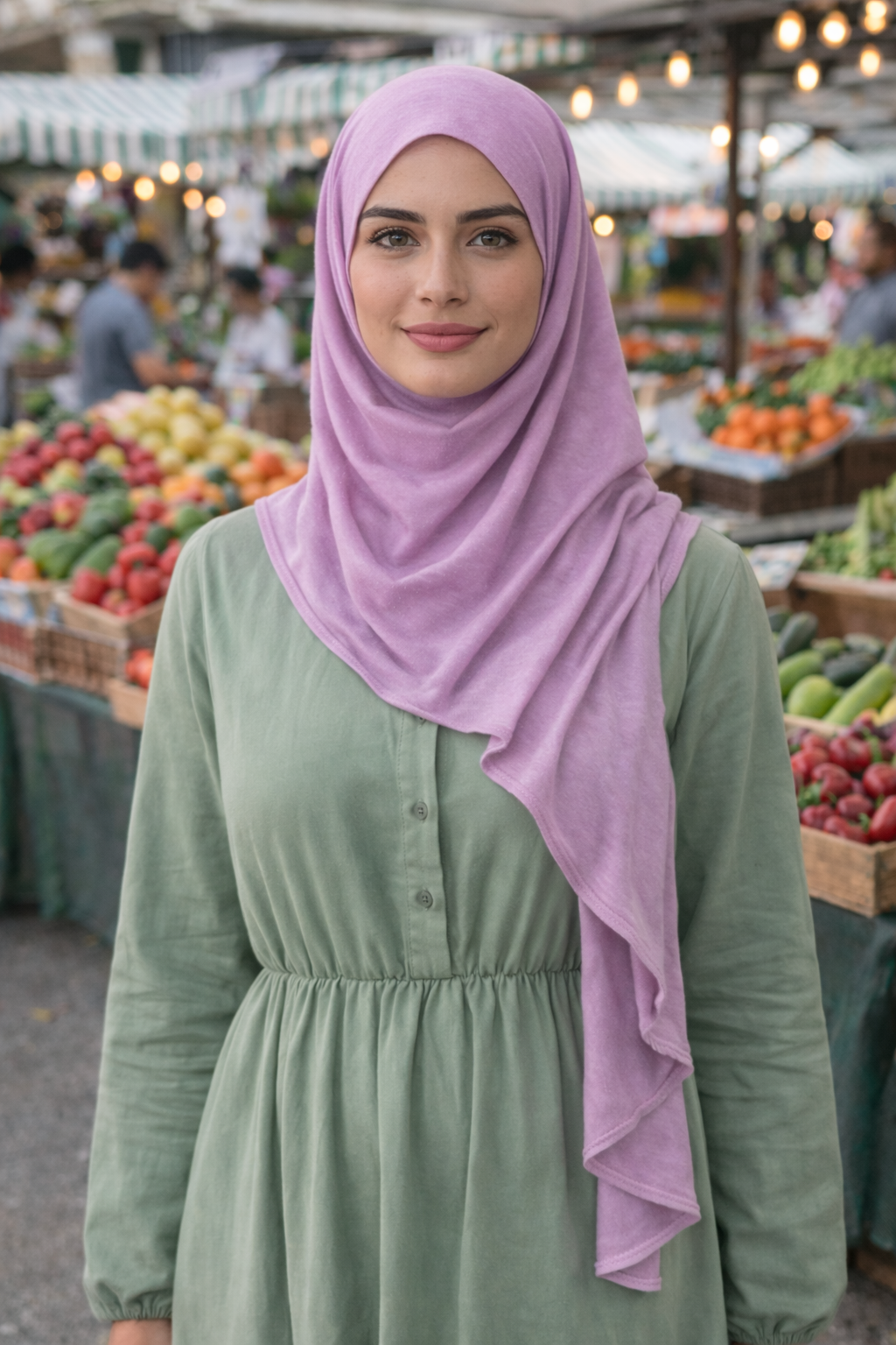 Regal Orchid Soft, stretchy cotton jersey scarf designed for comfortable everyday modest wear