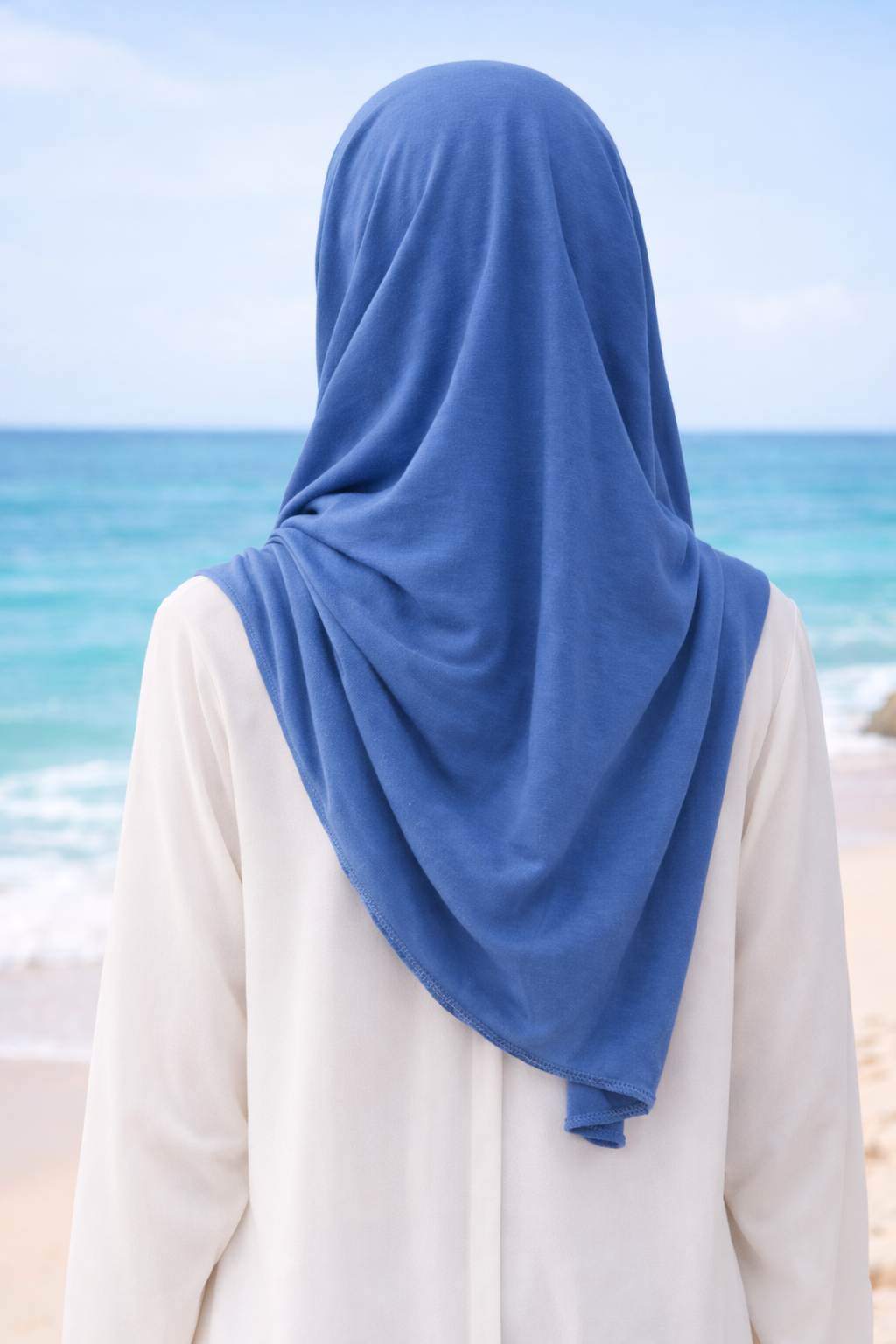 Sea of Belize Soft, stretchy cotton jersey scarf designed for comfortable everyday modest wear