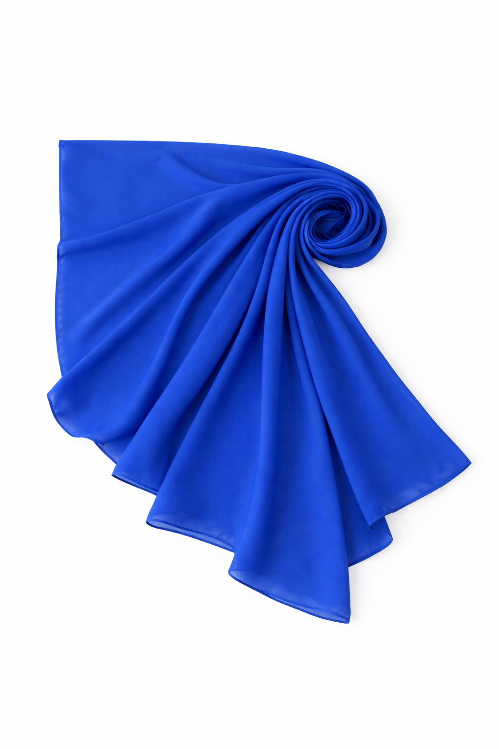 Sodalite Blue Lightweight Rectangular Chiffon Scarf for Women – Sheer Wrap