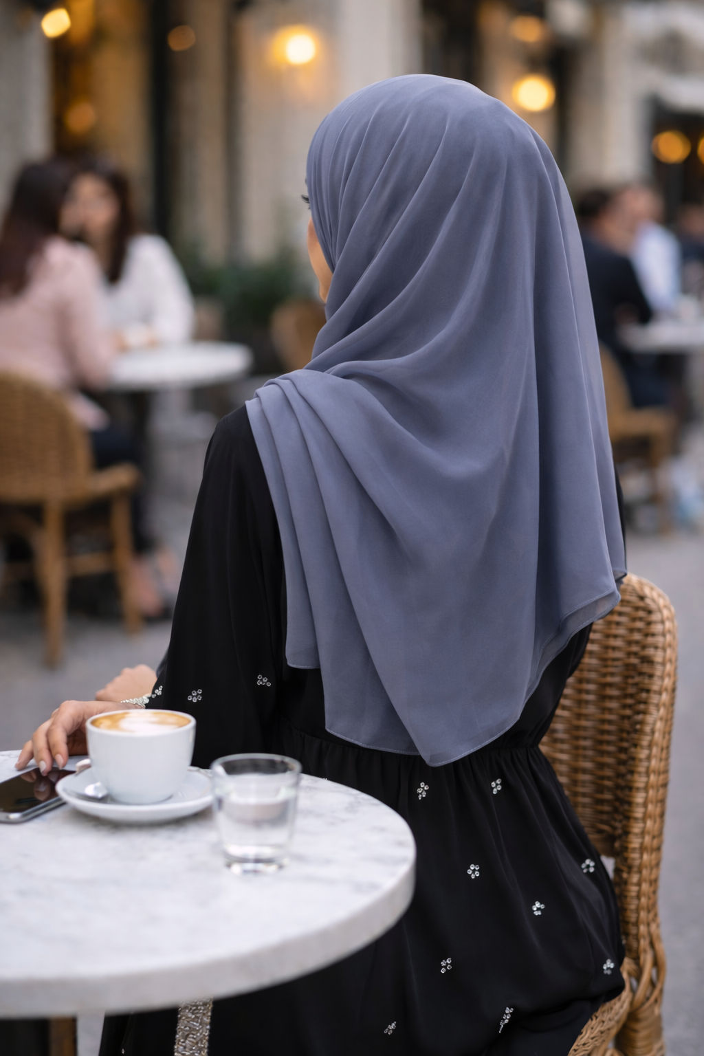 Stormy Weather Lightweight Rectangular Chiffon Scarf for Women – Sheer Wrap