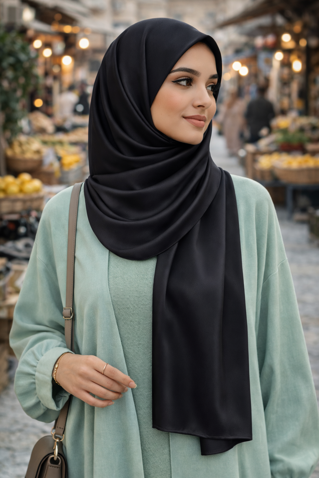 Tap Shoe Soft Rectangular Satin scarf for Women